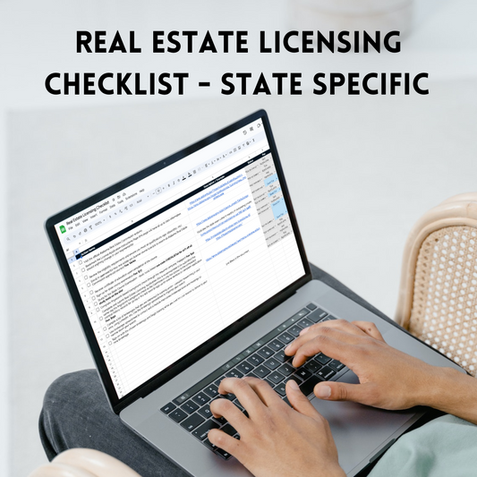 Real Estate Licensing CHECKLIST + Brokerage Research Template