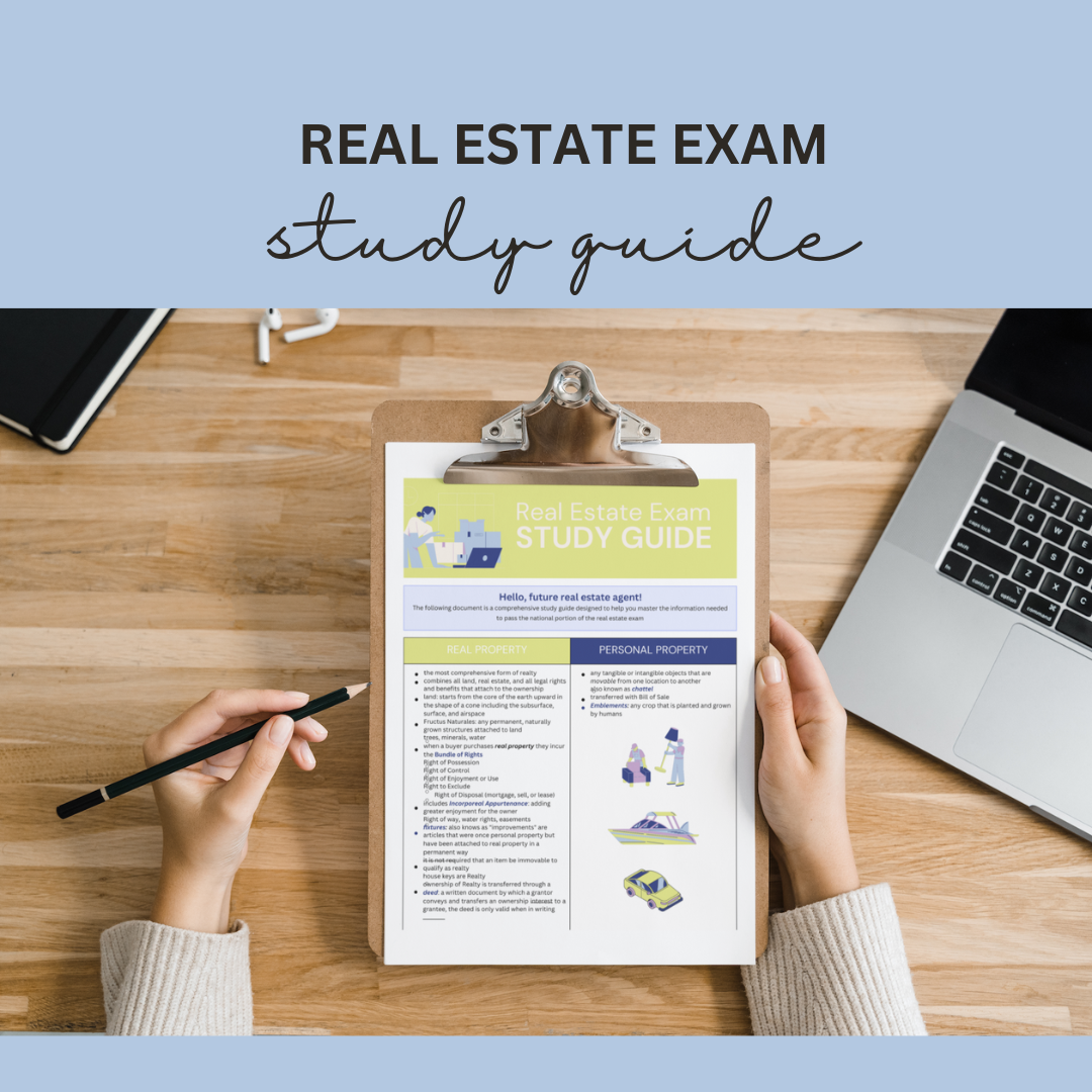 Real Estate Exam Study Guide (Digital Download)