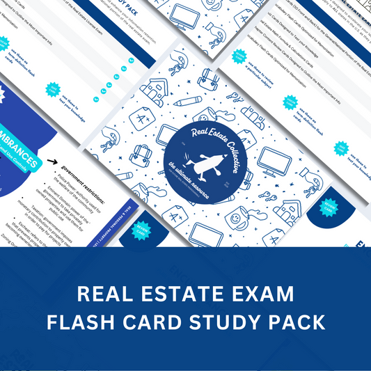 Real Estate Exam Flash Card Study Pack (Physical Cards)